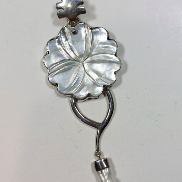 Pearl Shell 925 Sterling Silver Pendant With Pearl - Picture 1 of 5